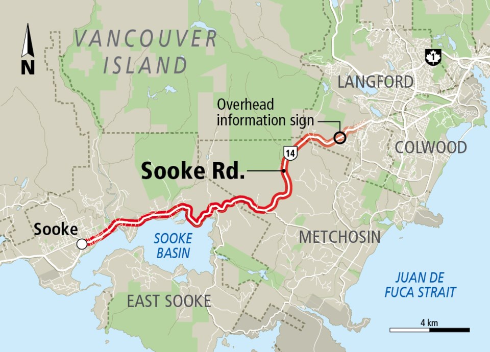 Map highway to Sooke