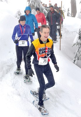 Gottfried Grosser leads a group of racers