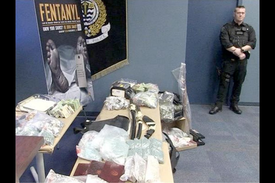 Police in British Columbia regularly raid labs and tableting operations where fentanyl is found, including this haul from Project Tainted, a joint investigation throughout the Lower Mainland that resulted in 11 search warrants.