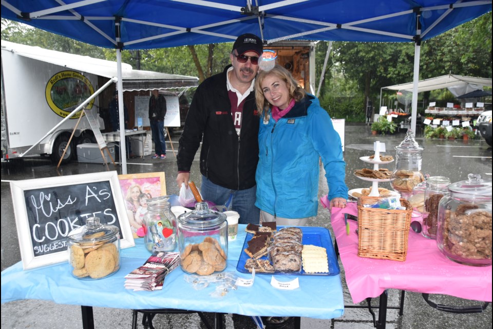 Mary Cardle and boyfriend Dennis Bortolussi at Burnaby Farmers' Market.