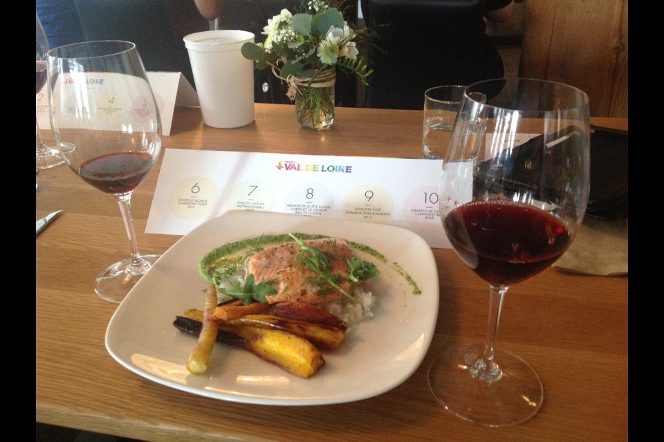Poached salmon paired well with the Cabernet Franc. Photo submitted