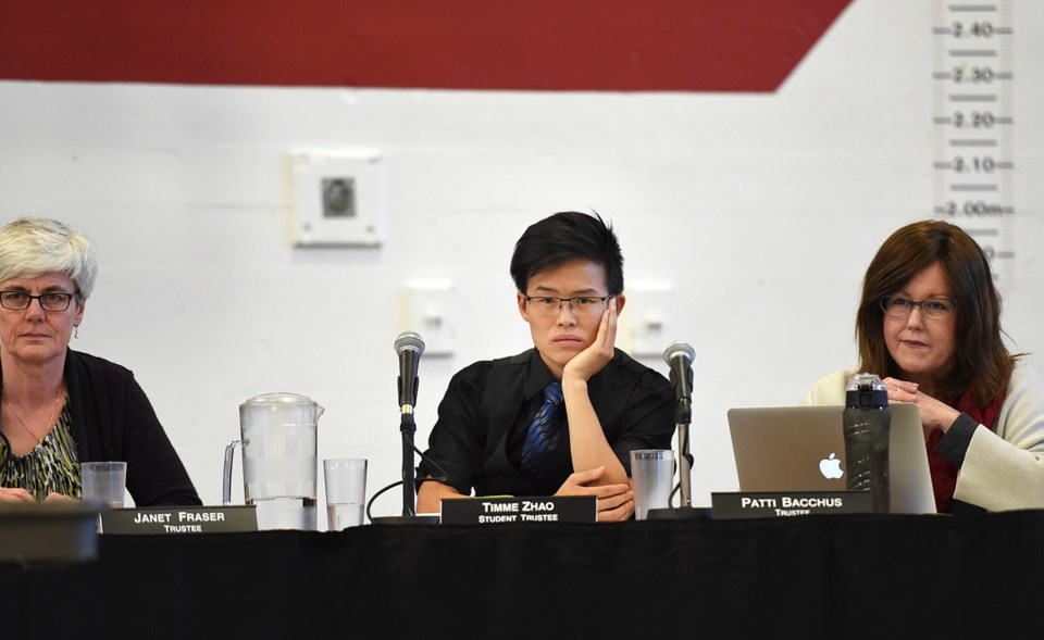 Student trustee Timme Zhao