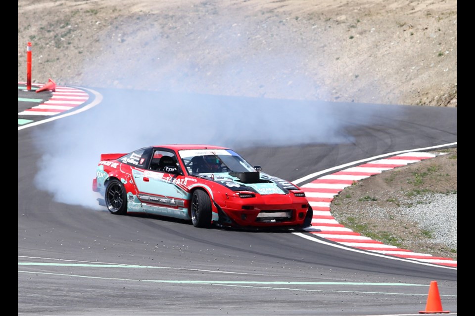 Formula Drift driver Brody Goble thrilled the crowd with his drift-driving prowess. Photograph by Bruce Stotesbury, Times Colonist