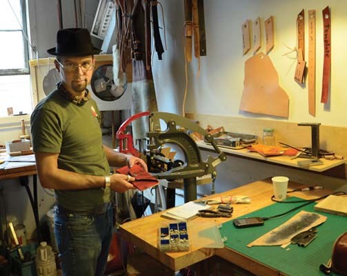 Lincoln in his Parker st studio in Vancouver.