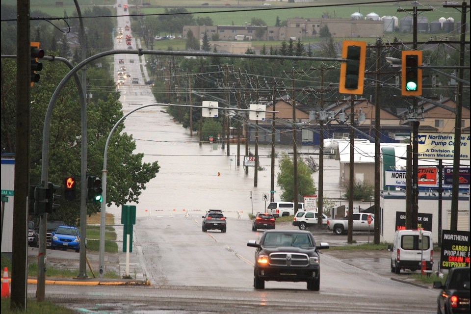Water over the road at 17th Street, June 16.