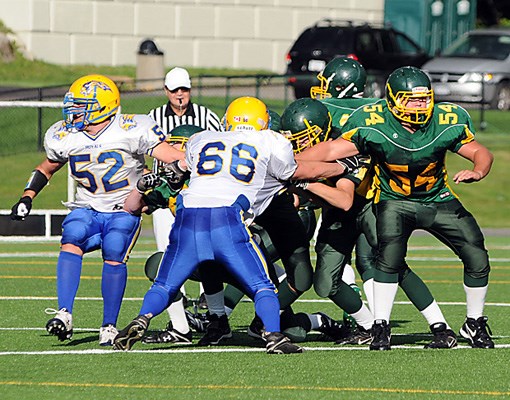 Handsworth Royals (white) and Windsor Dukes football action at Windsor.