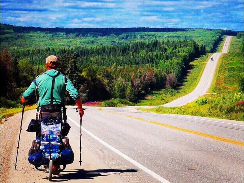Dana Meise, a forest technician from Prince George, is heading off on the last leg of a nine-year trek of the Trans Canada Trail.