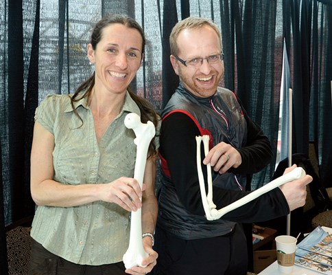 Deanna McMullen, of Active Life Physiotherapy, and Rob Wynen of John Braithwaite Community Centre