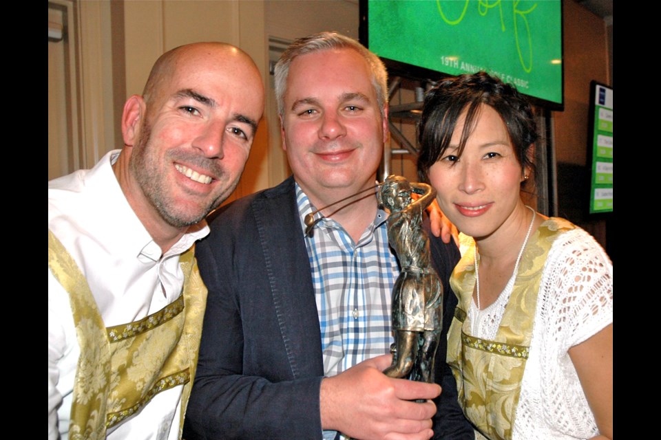 Matt Watson, Todd Ingledew (chair) and Grace Kim saw $230,000 raised at their annual golf tournament and dinner in support of a new senior school athletic centre for Crofton House school.