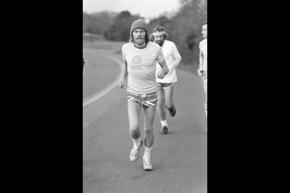 Ultra-marathoner Al Howie, seen in a photo from 1981, died Tuesday in Duncan at the age of 70.