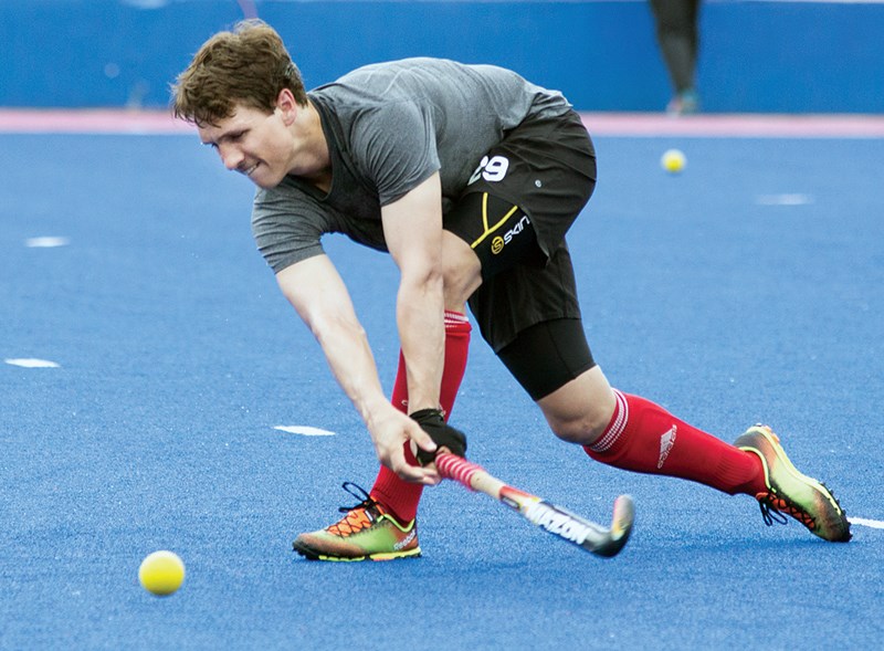 North Vancouver native Taylor Curran fires a shot while playing with the national field hockey team. The Canadian squad will host the United States in a pair of Olympic tune-up matches July 6 and 9 at West Vancouver’s Rutledge Field. PHOTO SUPPLIED