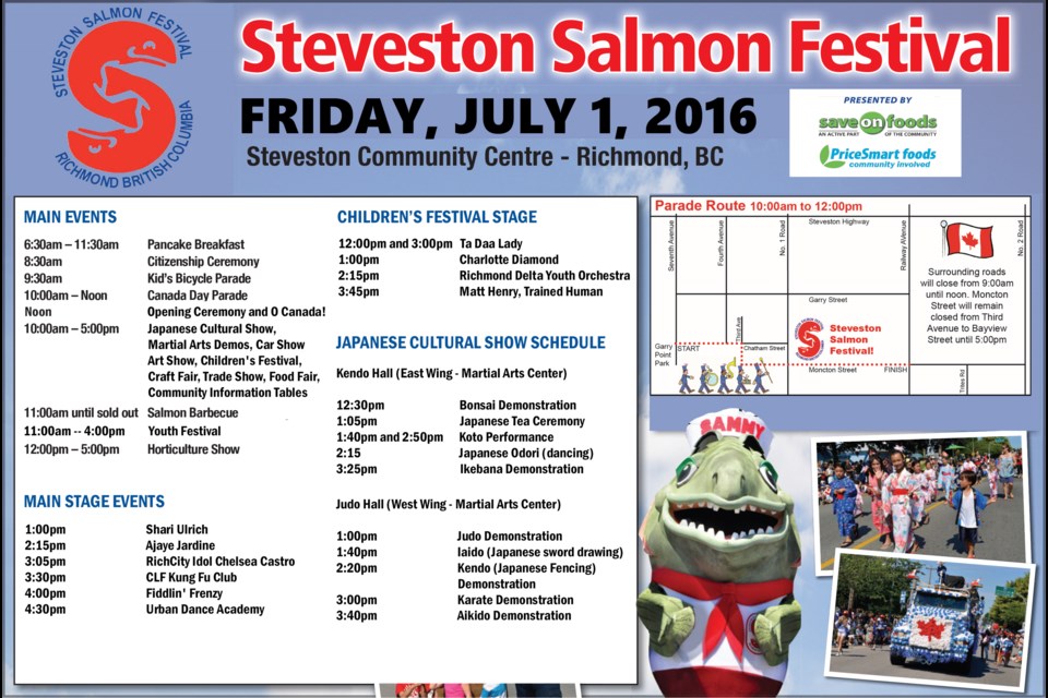 2016 Salmon Festival schedule