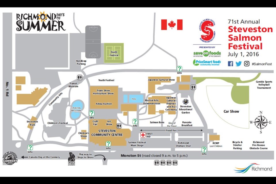 2016 Salmon Festival grounds map