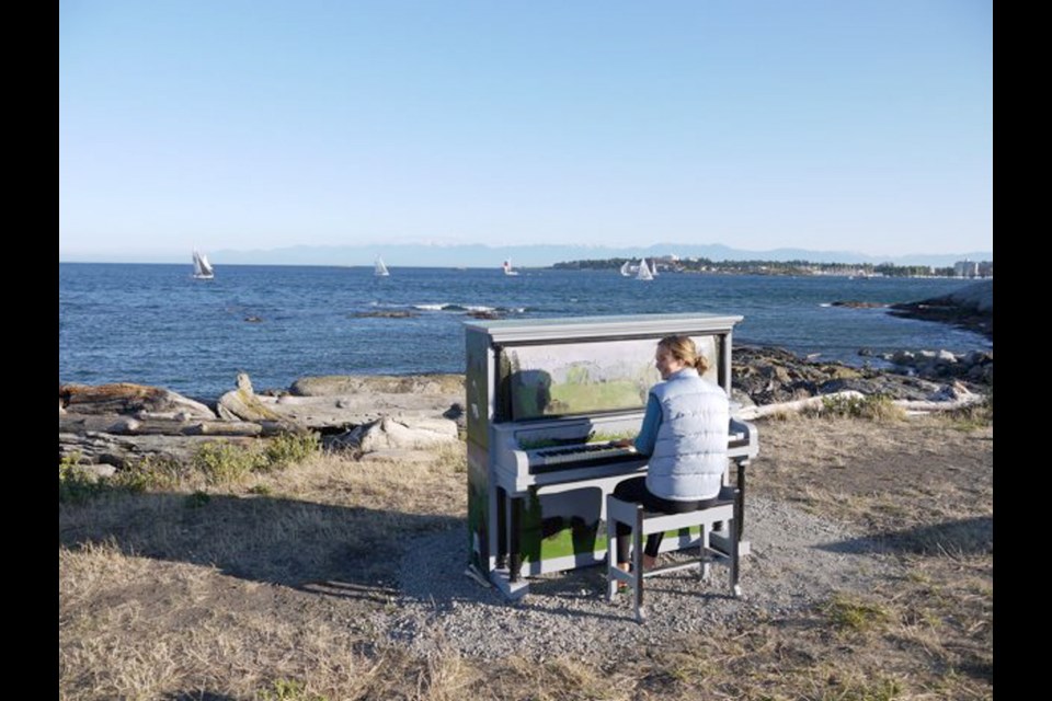 Oak Bay's public pianos are returning for a third year, allowing passersby to plink out tunes on pianos decorated by local artists.