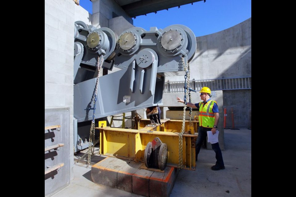 City of Victoria project director Jonathan Huggett with some of the complex machinery that will raise and lower the new Johnson Street Bridge.