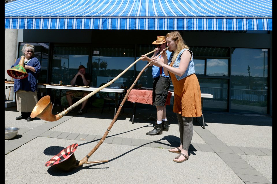 Oncle Hoonki's Fabulous Hornshop was on hand for the Young Makers Show & Tell event at River Market July 3.