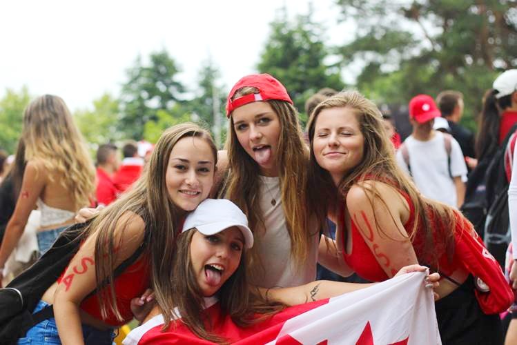 Richmond youth hanging out on 'The Hill' on Canada Day