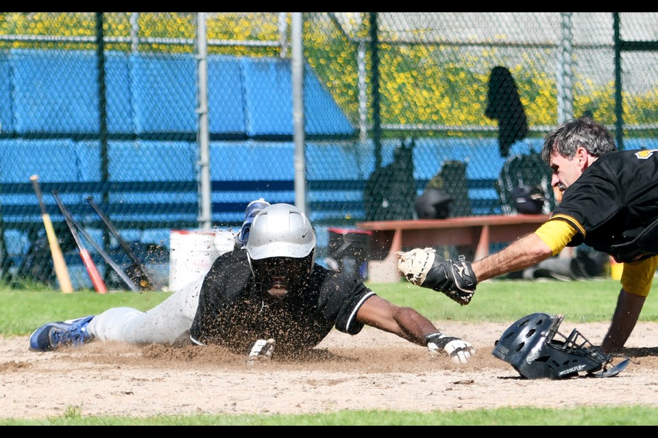 The New Westminster Mariners men’s baseball team took down the Burnaby Pirates 6-3 in Lower Mainland Baseball Association (LMBA) action at Queen's Park Stadium Sunday.