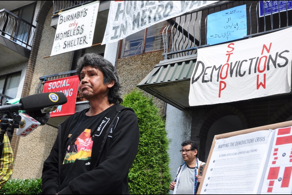 One of many Burnaby protests held to stop demovictions in the Metrotown area.