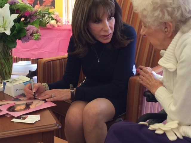 Kate Linder, Esther on Young and the Restless, signs an autograph during a July 2016 visit to Royal City Manor in New West. She's returning to New West this week, while in town for a fundraising tea in Vancouver.