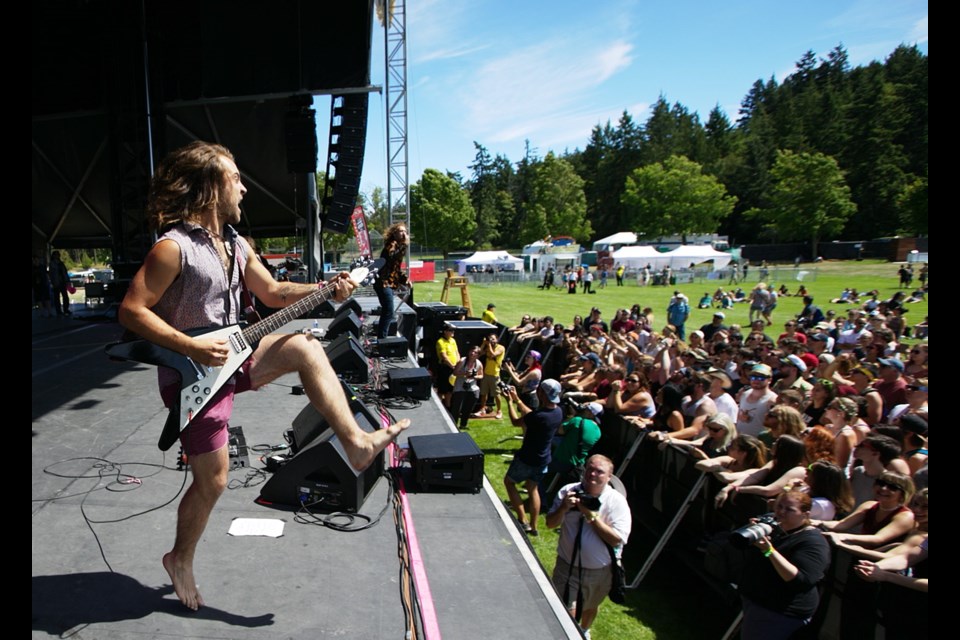 Ben Smith performs with Malahat on the first day of Rock the Shores at the Juan de Fuca Recreation Centre on Friday, July 22, 2016.