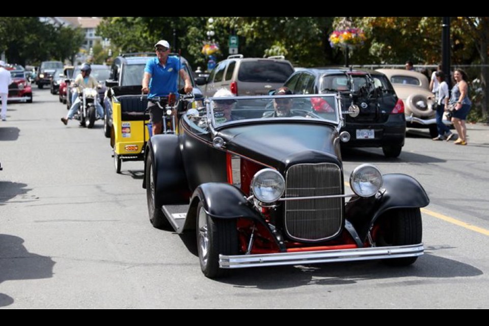Dozens of classic Fords cruised down Belleville Street the day before the event officially began.