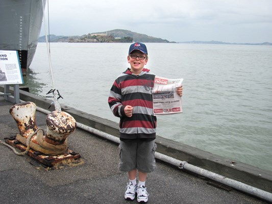 Dylan McBride takes the North Shore News to Alcatraz in San Francisco.