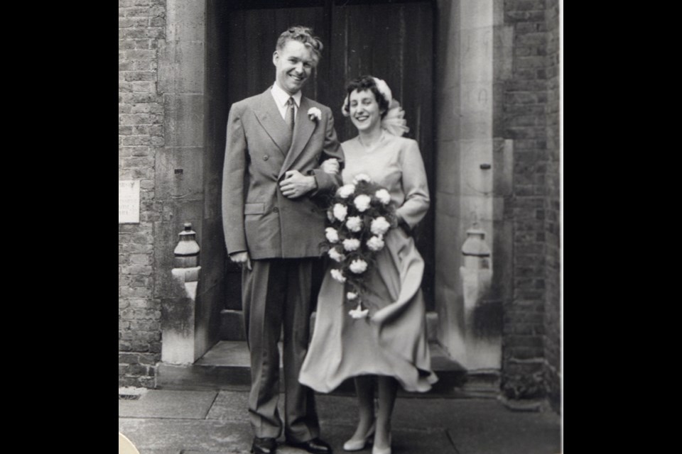 Roy and Muriel Shephard on their wedding day in 1956.