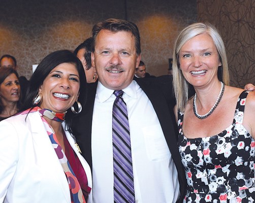 North Shore News' Dee Dhaliwal, North Vancouver Chamber of Commerce past-chairman Mike Boehm, and president Anne McMullin