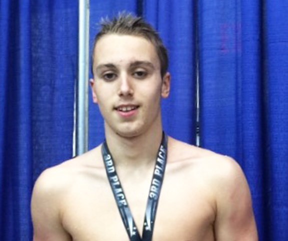 Hyack Swim Club member Martin Dmitrov swam to a pair of bronze medals at last month's provincial age group championships.