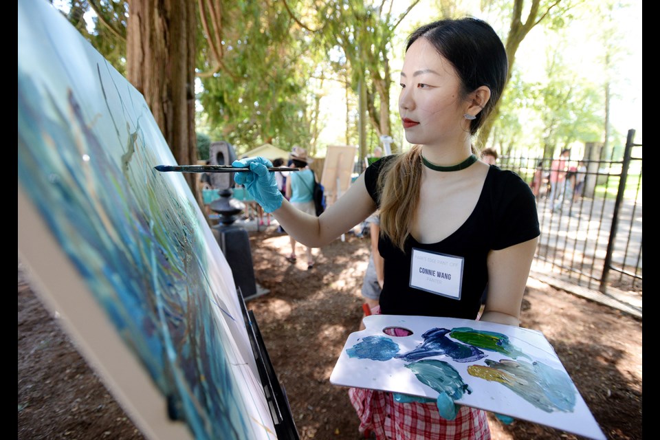 Connie Wang takes place in the Park's Edge Paint-Off.