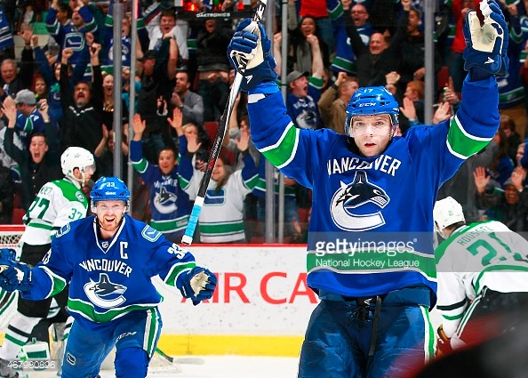 Radim Vrbata celebrates a goal against the Dallas Stars