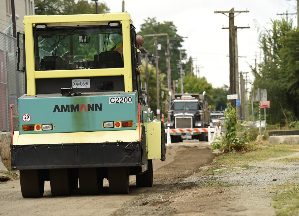 Paving of the Arbutus Greenway has been halted pending further consultation. photo dan toulgoet