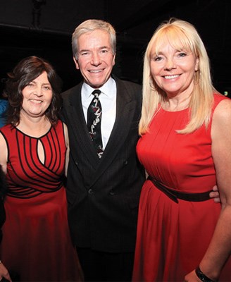 Trish McMordie with North Shore Rescue members Allan McMordie and Connie deBoer