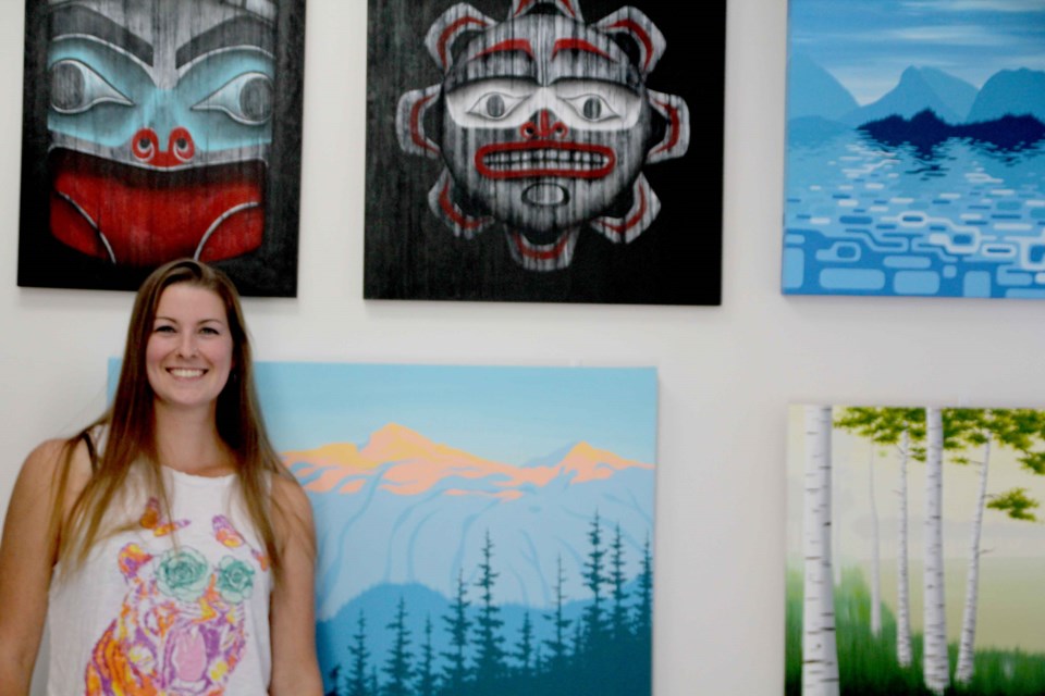 Diana Izdebski in her studio on Bowen Island.