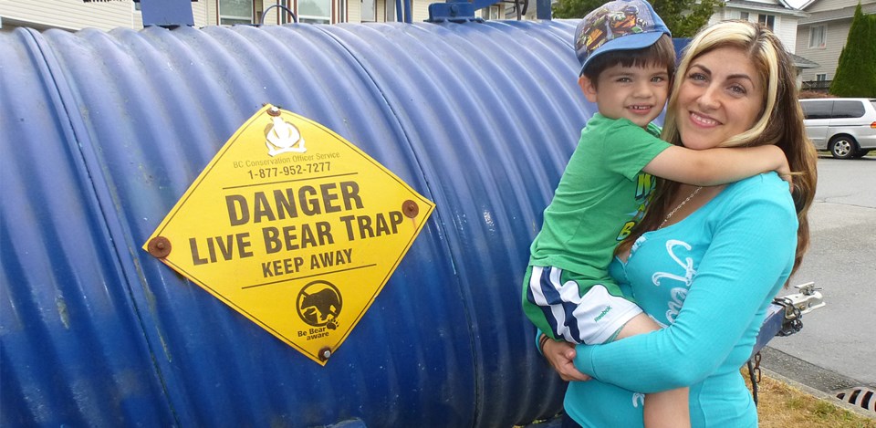 Bear trap in yard