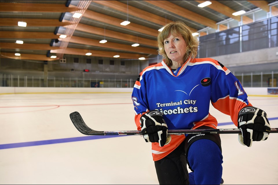 Former Courier sales representative Janis Dalgleish will be lacing up her skates for the women’s 50-plus bracket alongside her Terminal City Ricochet teammates at the Americas Masters Games.