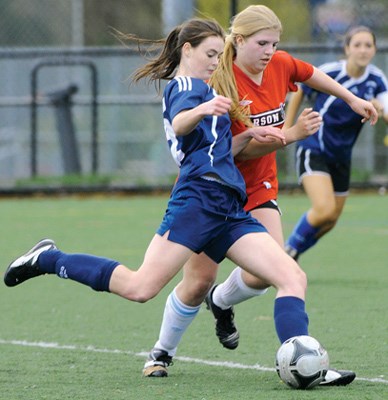 Carson Graham Eagles' senior girls played the Sentinel Spartans April 16th at their home turf. Sentinel shut out Carson with a 4-0 win.