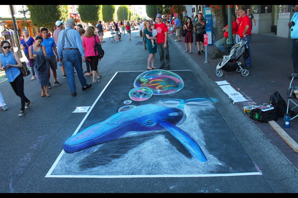 Chalk art illusions by Scott Gillies will be featured at the Chalk Art Experience in Burnaby Sept. 3 and 4.