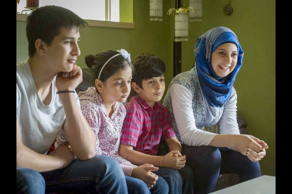 From left, Shergo Kurdi, 15, Raezan Kurdi, 10, Ranim Kurdi, 8, and Heveen Kurdi, 16, are looking forward to returning to school. The older pair lost four years of schooling while in refugee camps.