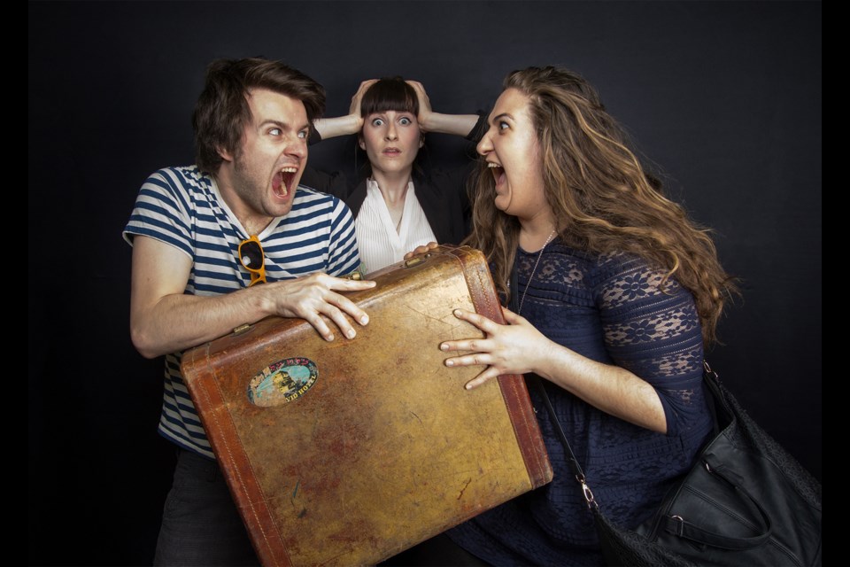 Andrew Lynch, Grace Newson and Naomi Vogt in Carry On: A Musical. The Awkward Stage Productions show is running at the Vancouver Fringe Festival.