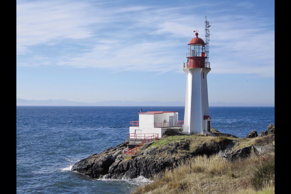 The lighthouse at Sheringham Point near Shirley was built in 1912 for $21,000. It was designated as a Canadian Heritage Lighthouse in 2015.
