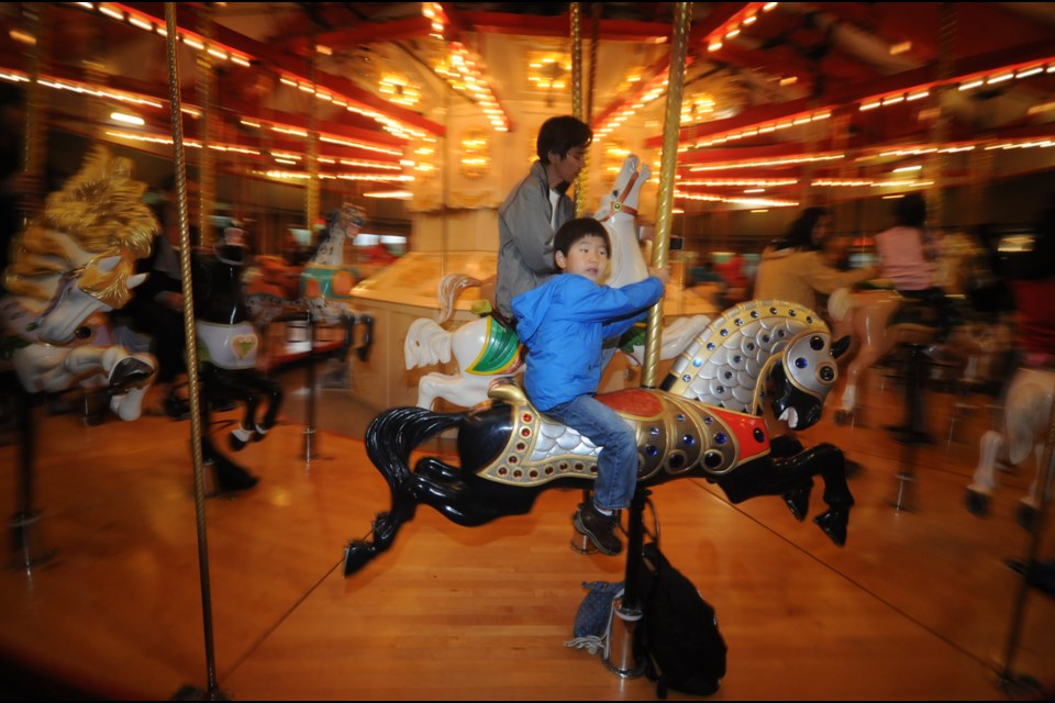 Free carousel rides were a highlight at the Burnaby Village Museum Labour Day Fair.