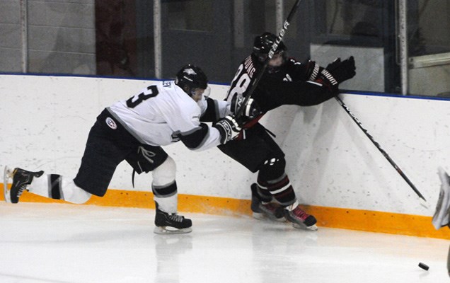 The North Vancouver Wolf Pack hosted Port Moody's Black Panthers during a hockey match held at Harry Jerome ice rink November 9th. The men were even with a final 6-6 tie.