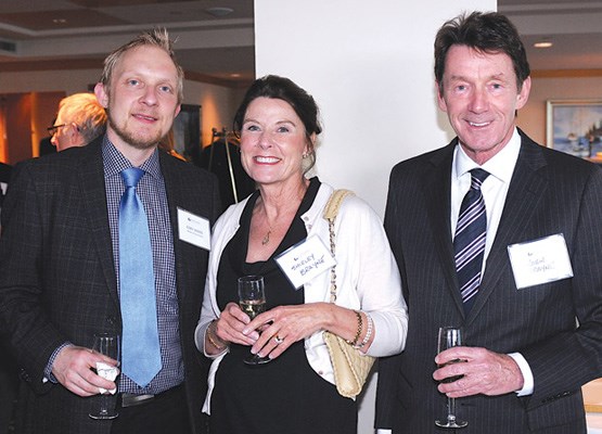 MC Cory Weeds and Shirley and Robin Brayne, board of governors chairman