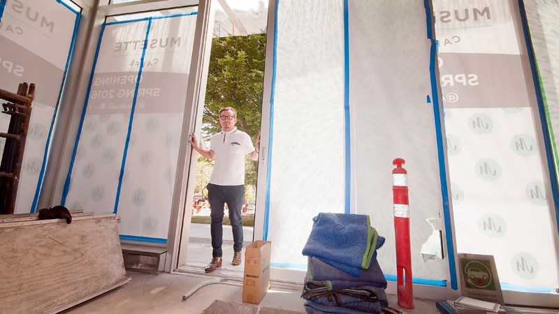 Thomas Eleizegui complains red tape a barrier to opening his Musette Café on Burrard Street. | Chung Chow