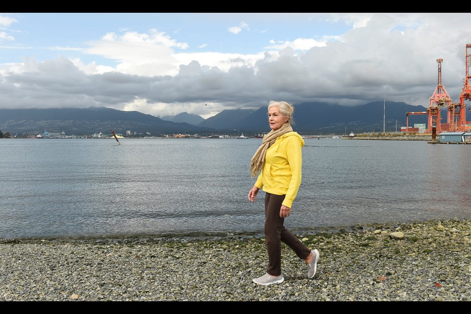 Barb Daniel, president of the Four Sisters Housing Co-op, is worried about how the proposed expansion of the Centerm container terminal will affect CRAB park. Photo Dan Toulgoet