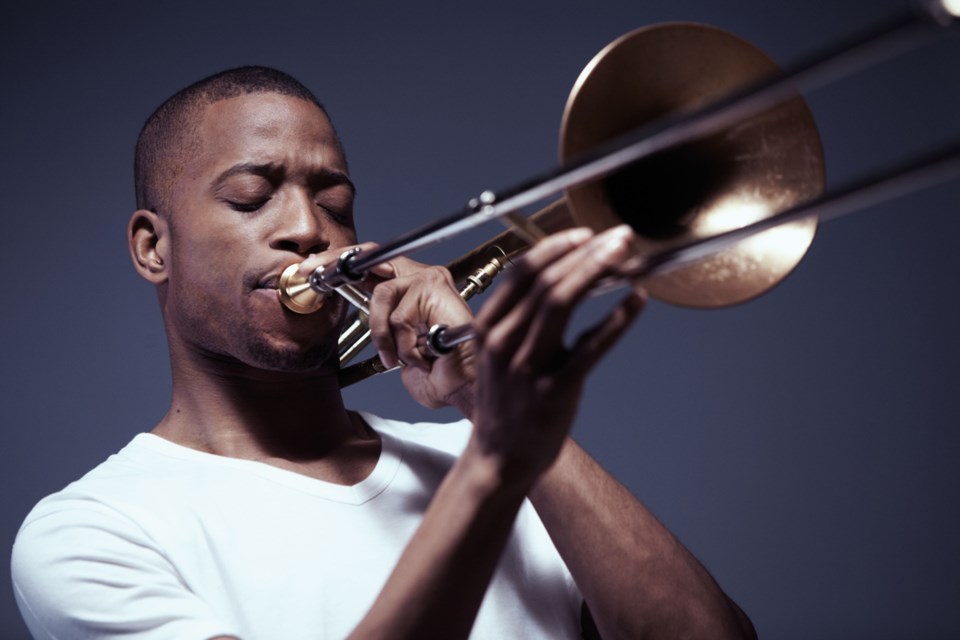 New Orleans musician Trombone Shorty and his band Orleans Avenue kick some brass (see what we did th