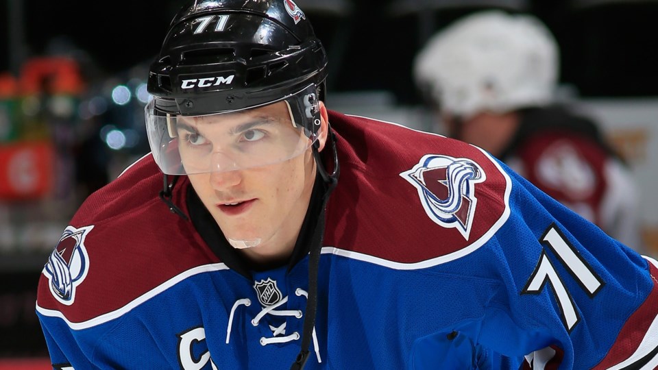 Borna Rendulic playing for the Colorado Avalanche