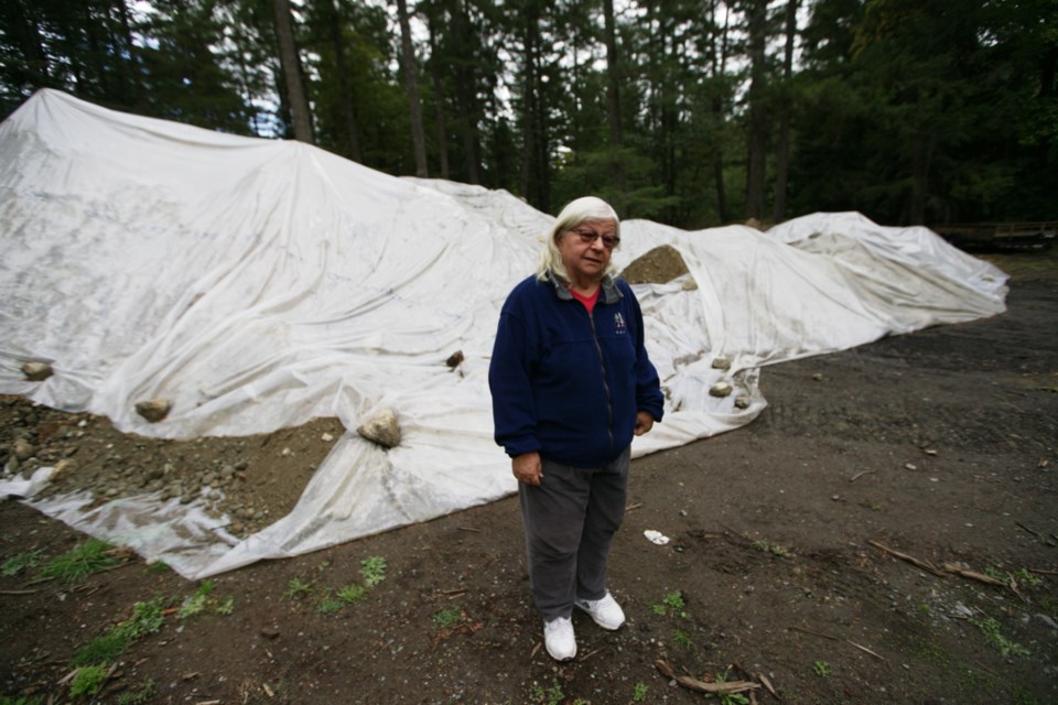 Cathy Blaskow says a large amount of furnace oil appears to have been spilled over her family’s five-acre property near Prospect Lake: “It’s Saanich that really, really rots my socks. They never really investigated it properly.”